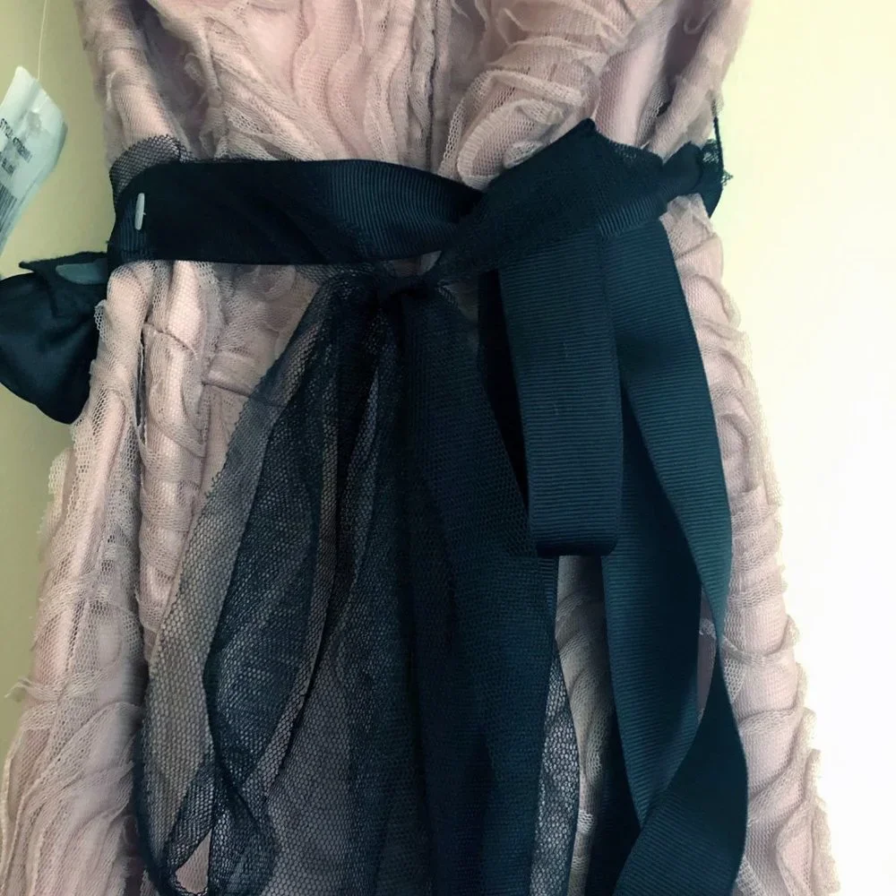 NWT Teeze Me Strapless Rose-Textured Mini Dress in Blush | Size 9 - Picture 10 of 14